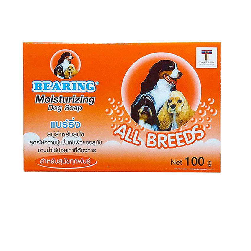Bearing Dog Soap Anti Tick and Flea for All Breed (Orange) 100g