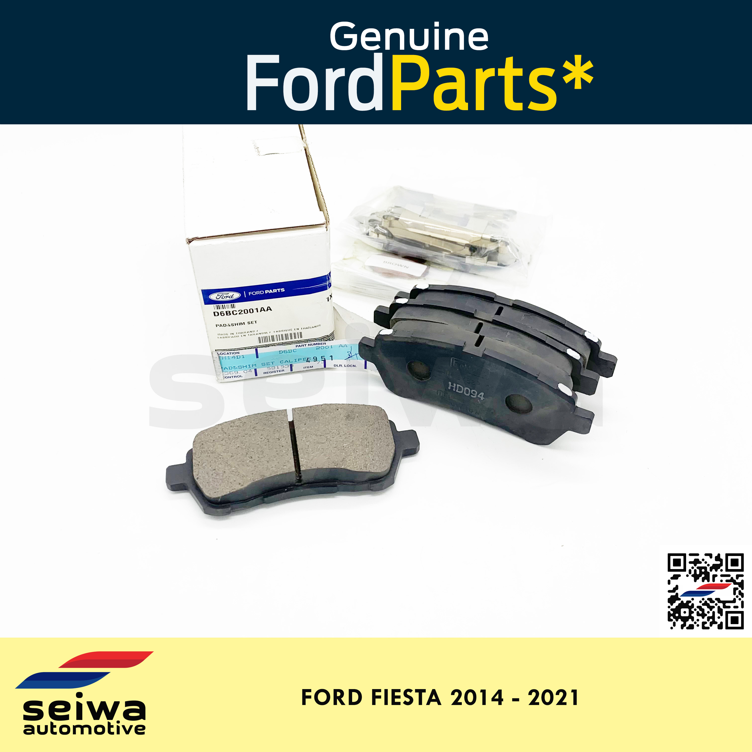[2014 2021] Ford Fiesta Brake PAds Front Genuine Ford Auto Parts