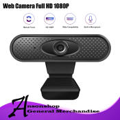 HD 1080P Webcam with Microphone for Online Teaching and Video Calling