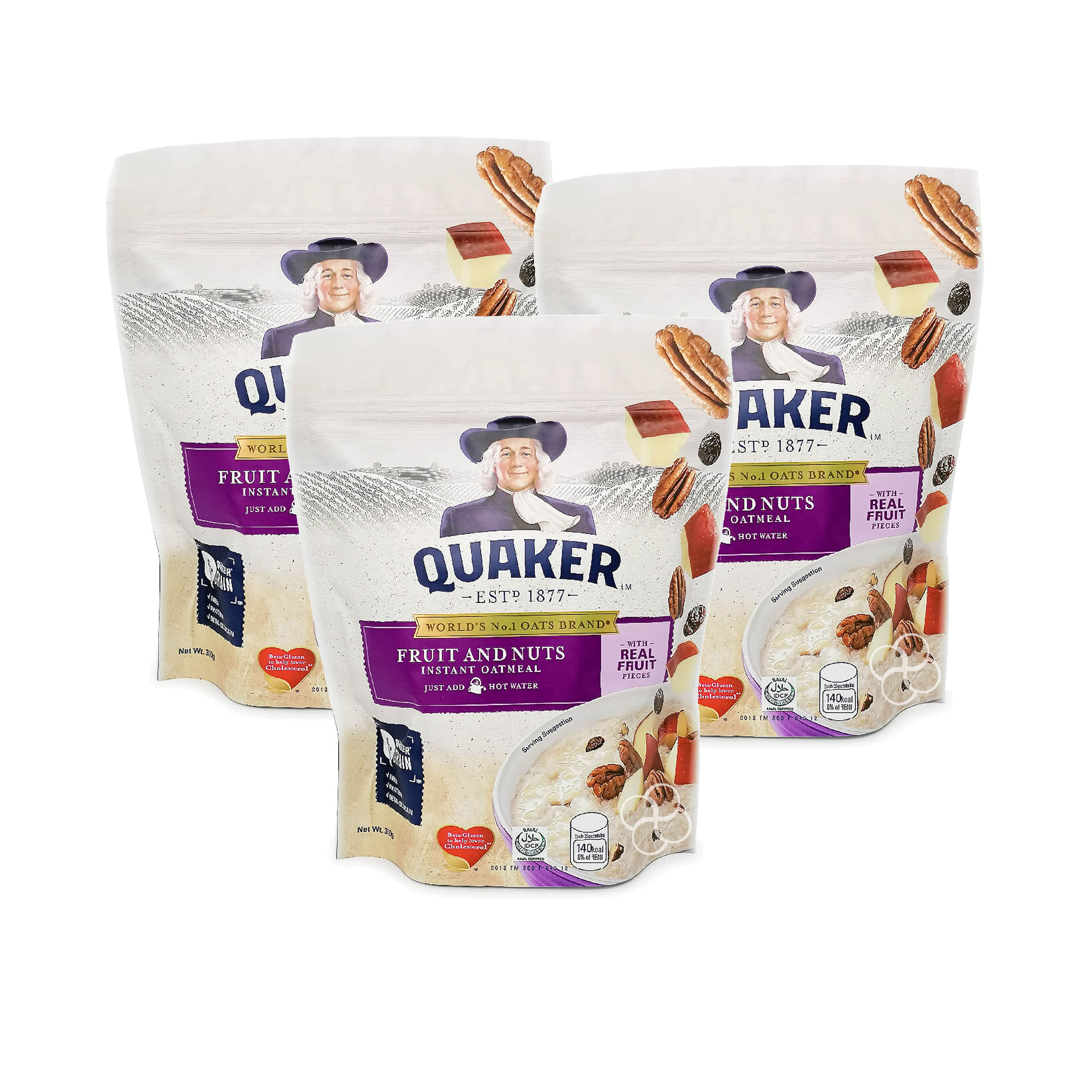 Quaker Fruit and Nuts Instant Oatmeal 3pack (350g per pack) Lazada PH
