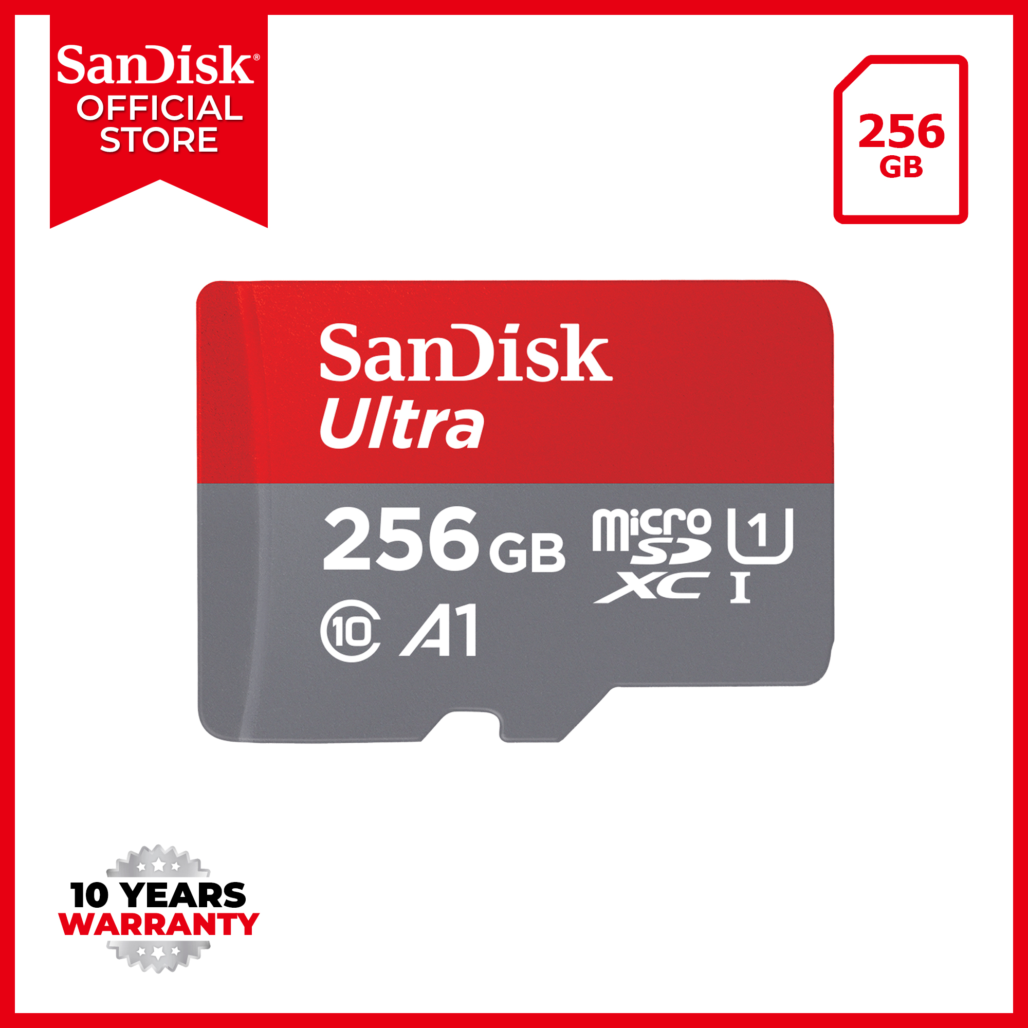 SanDisk Ultra 256GB A1 Series micro SD (SDSQUAC-256G-GN6MN), Up to ...