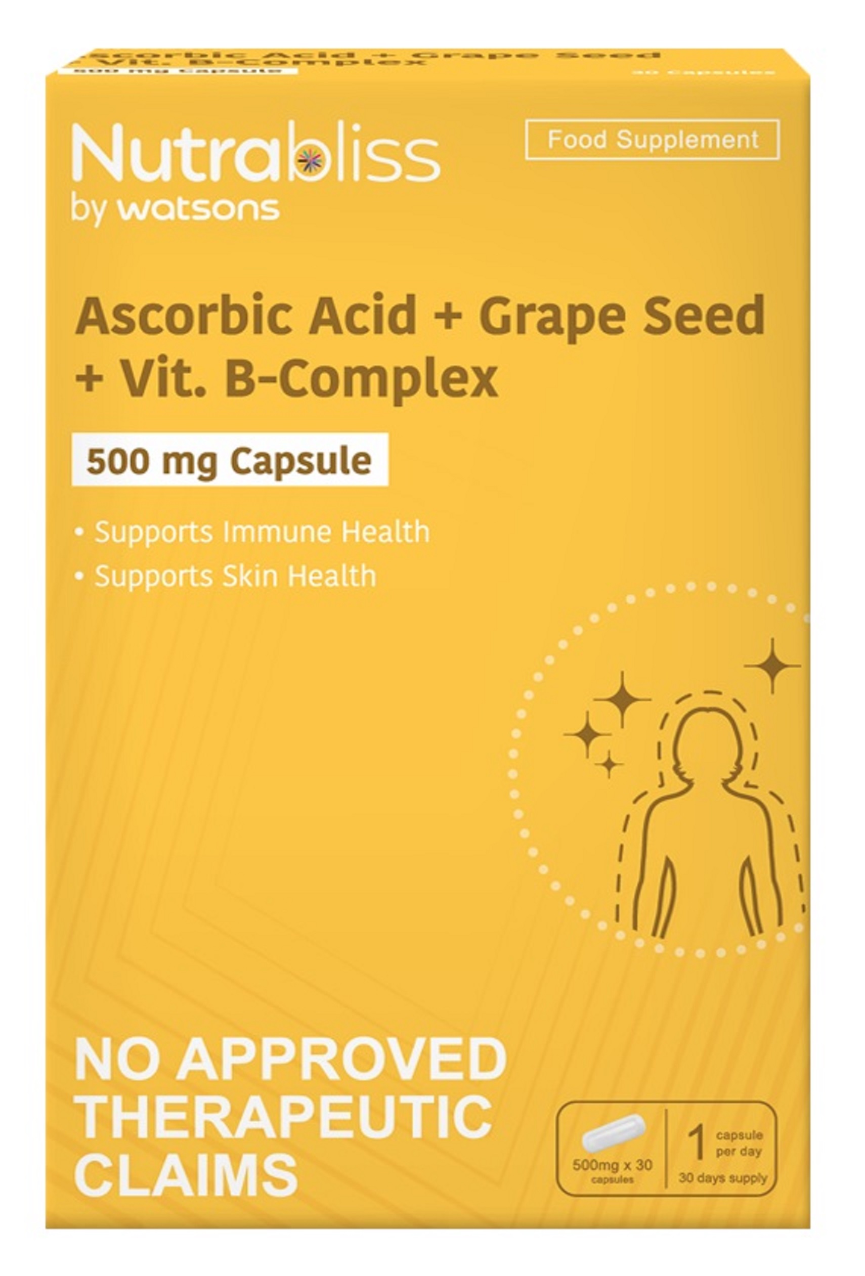 NUTRABLISS BY WATSONS Vitamin C + Grapeseed + Vit. B-Complex 500mg 1 ...