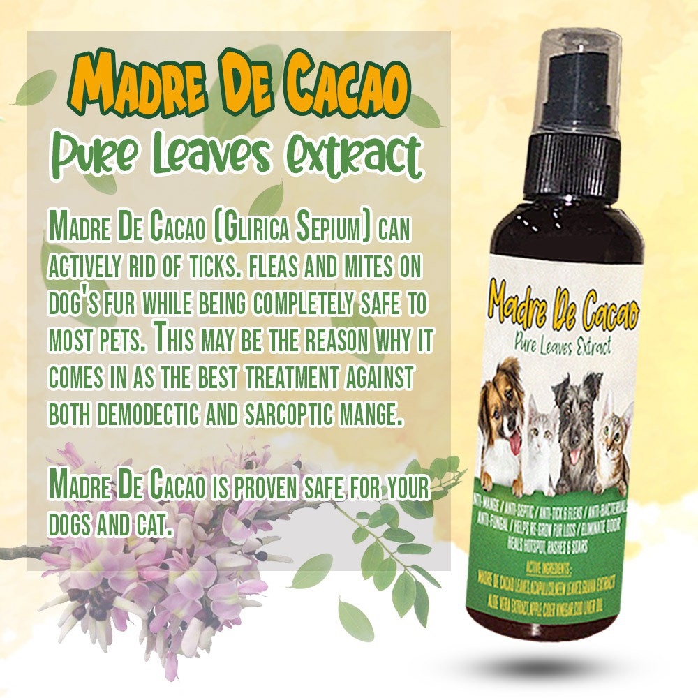 Binane Pure Madre de Cacao Leaves Extract spray for pet Dogs cats 100