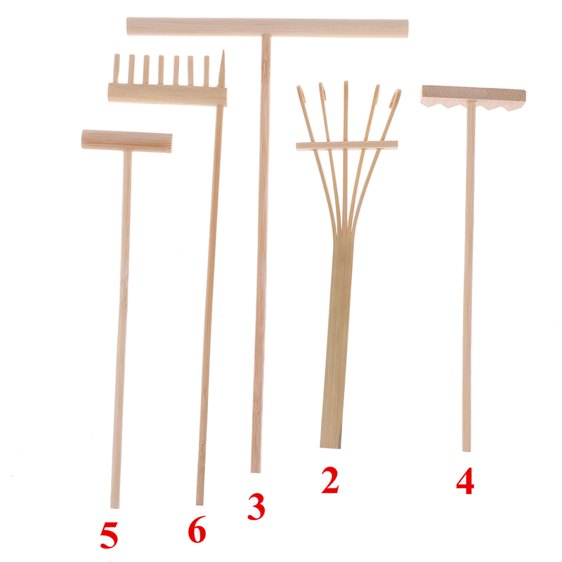 SNA ????Hot Sale????5Pcs Mini Bamboo Rake for Zen Garden Sand Tabletop ...