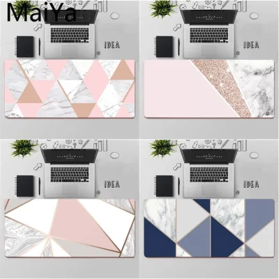 White Pink Rose Gold Marble Natural Rubber Gaming Mousepad Desk Mat Free Shipping Large Mouse Pad Keyboards Mat