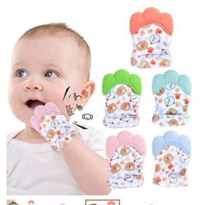 Boutique hot sale HJ 1PC Baby Mitten Teething Glove Candy Wrapper Sod Teether Glove