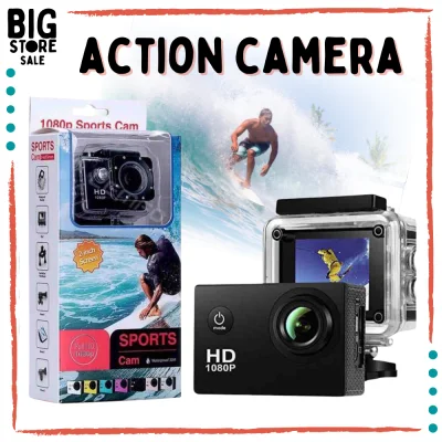 【 COD + FASTSHIPPING 】 SPORTS CAM Extreme HD 1080P Action Camera Motorcycle Recorder Bicycle Recorder 1080P 2.0 LCD Screen Waterproof 30M DV Recording Mini Skiing Bicycle Photo Video Cam Sports Action Camera With Waterproof Case