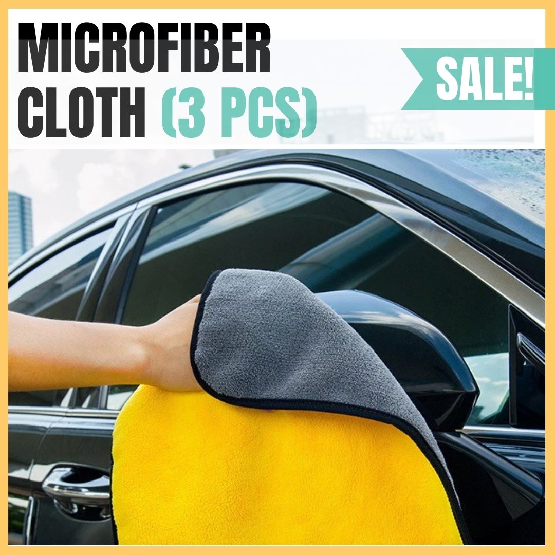 Riley MNL 3Pcs. Microfiber Cleaning Cloth For Car, Window Glass
