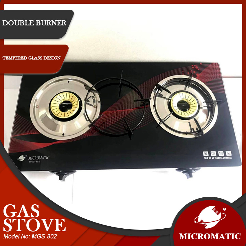 micromatic double burner glass top stove