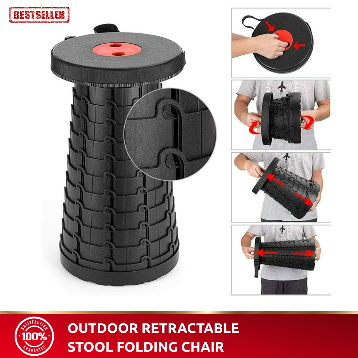 Outdoor Retractable Stool Folding Chair Lazada PH