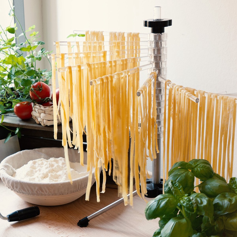 Kitchen Stand Spaghetti Manual Hanging Easy Clean Foldable Pasta Drying Rack Rotation Accessories Noodle Holder Tools