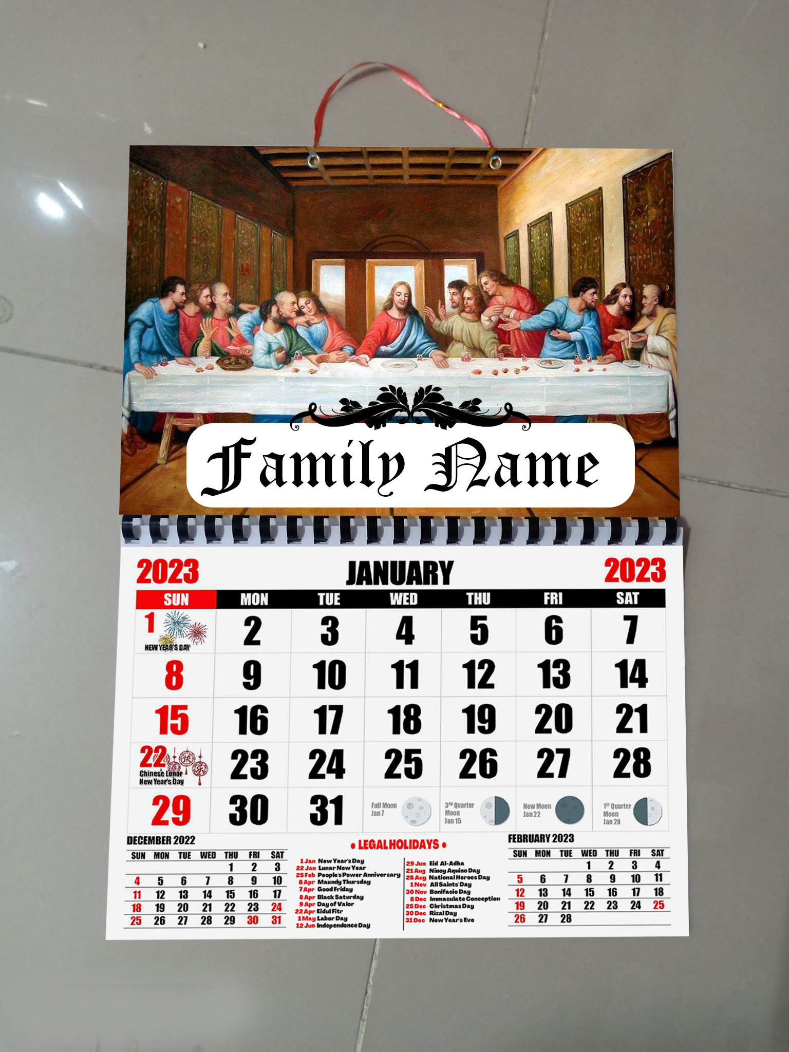 2024 WALL CALENDAR (THE LAST SUPPER) Lazada PH