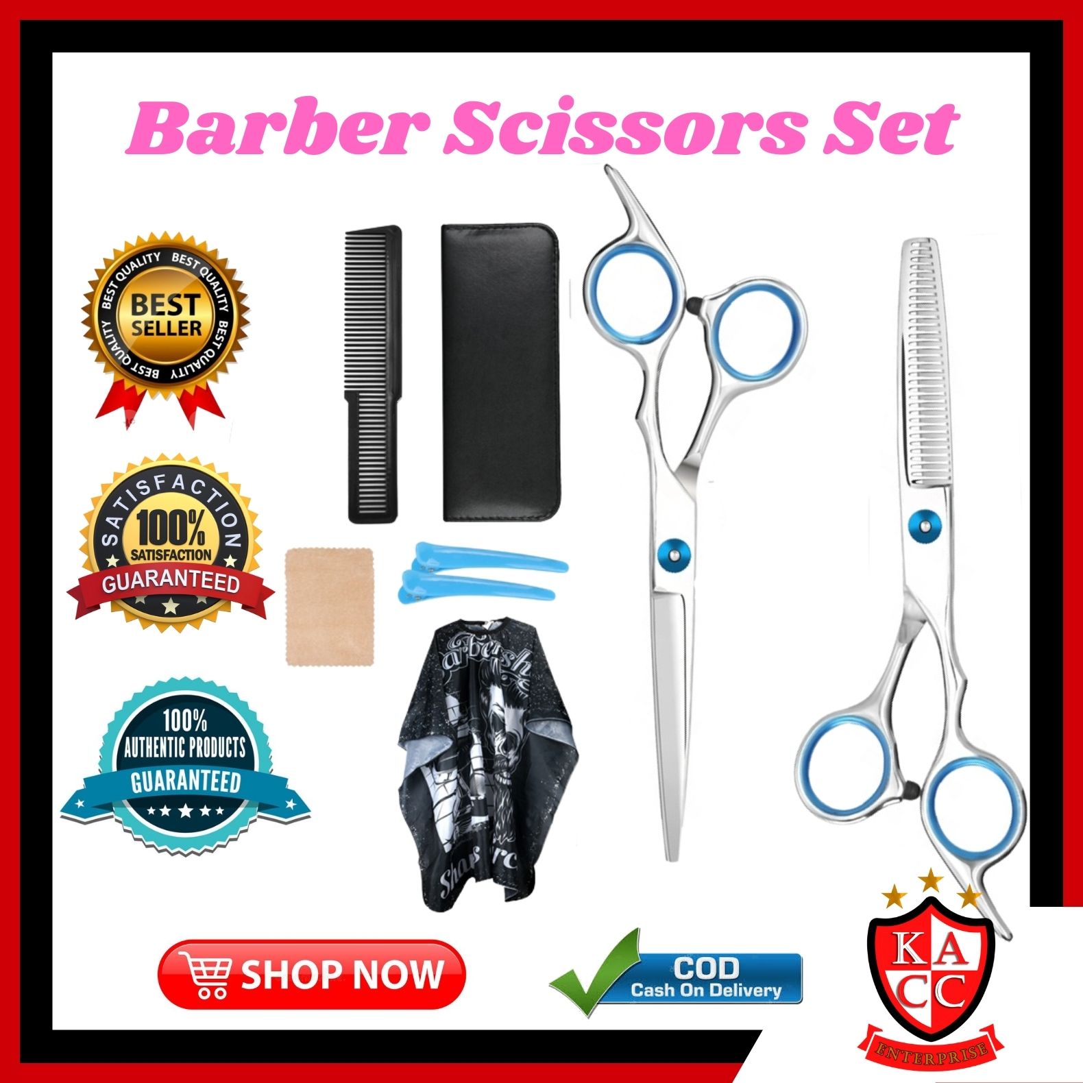 [KACC] Barber Scissors Set Barbers Scissors Hair Cut Haircut