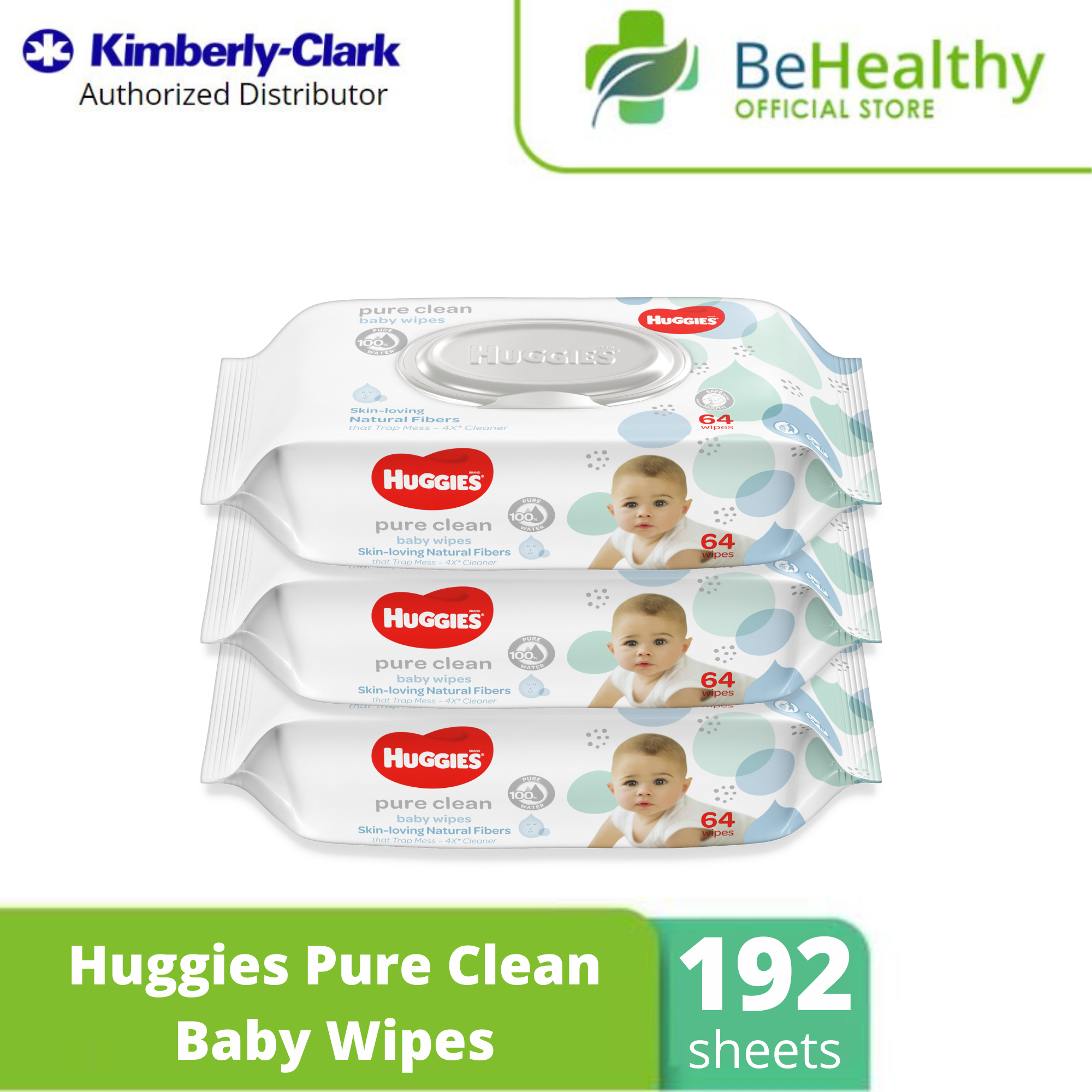 Huggies Pure Clean Baby Wipes 192 sheets Lazada PH
