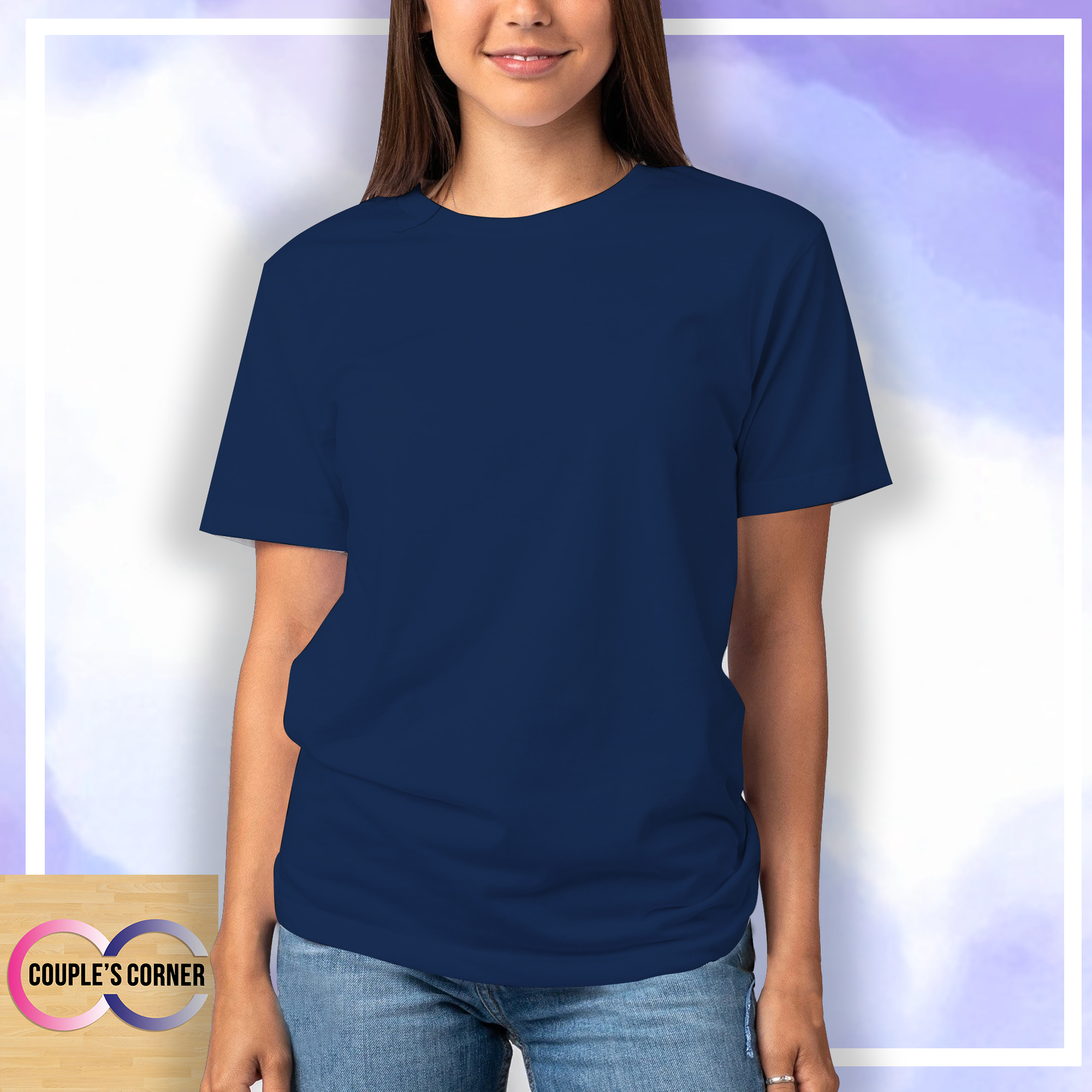Navy blue tshirt for women Clearance