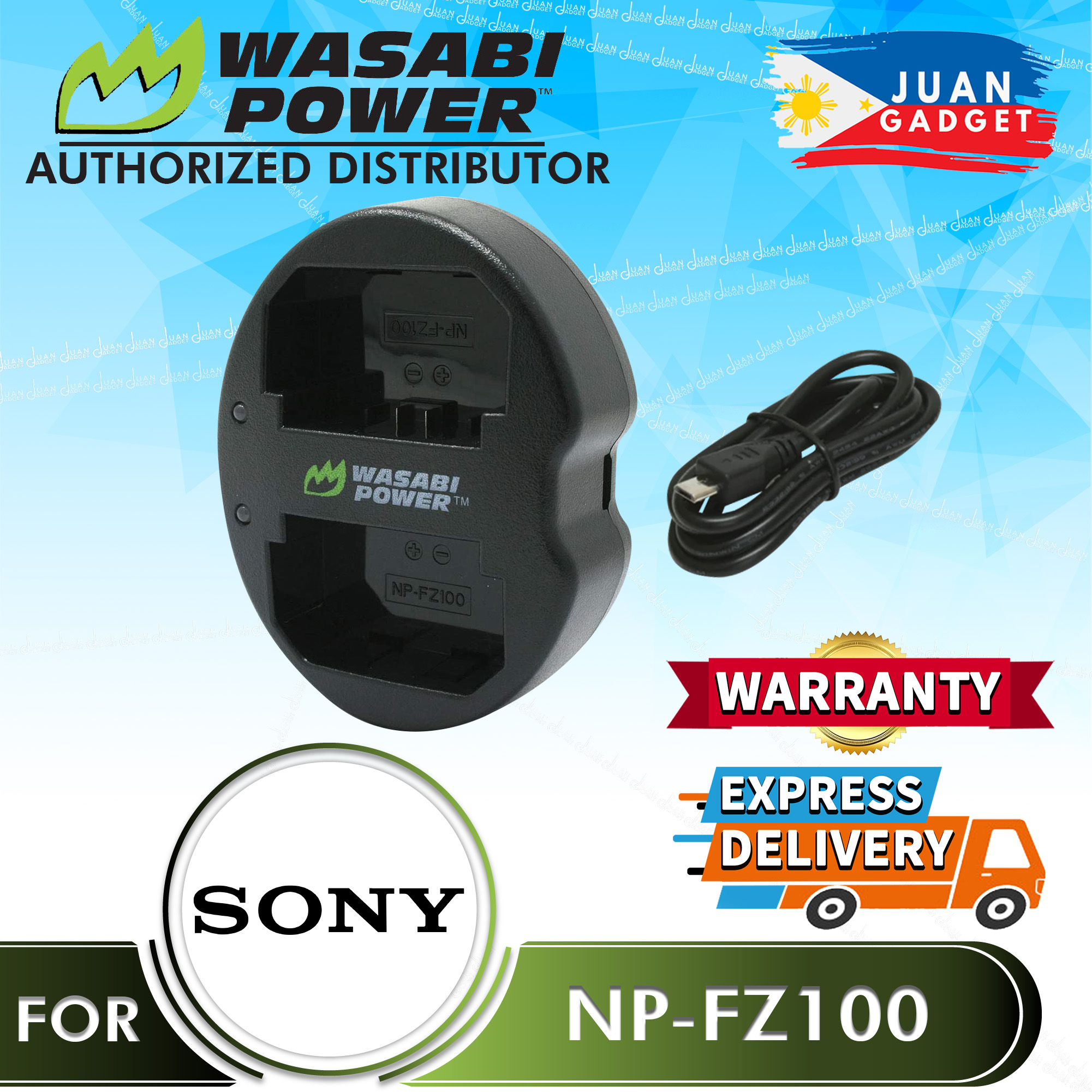 Sony NP-FZ100 Battery with USB-C Fast Charging by Wasabi Power