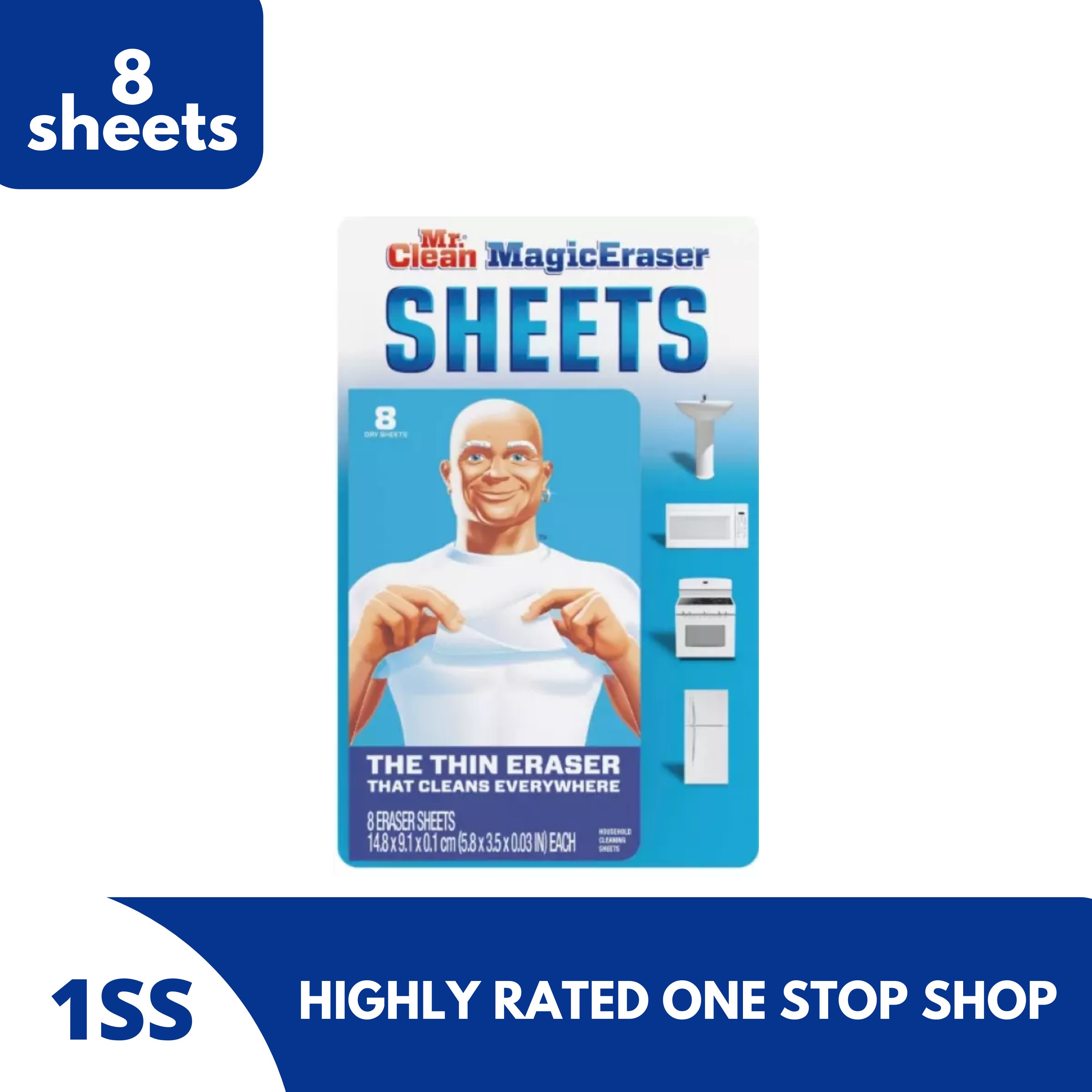 Mr. Clean Magic Eraser Sheets, 8 Sheets Lazada PH