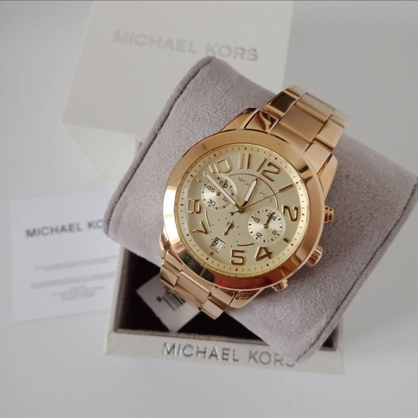 Guaranteed Original Michael Kors Mercer Chronograph Champagne Dial Ladies  Watch MK5726 With 1 Year Warranty For Mechanism | Lazada PH