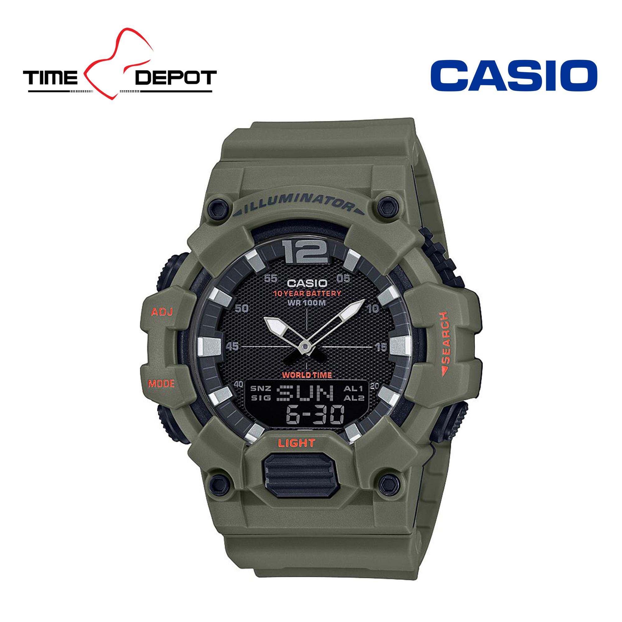 Casio Vintage Digital  Black and Green Watch HDC700-3A