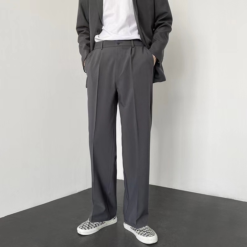 MEN UNIQLO U WIDE LEG PLEATED TAPERED CHINO TROUSERS