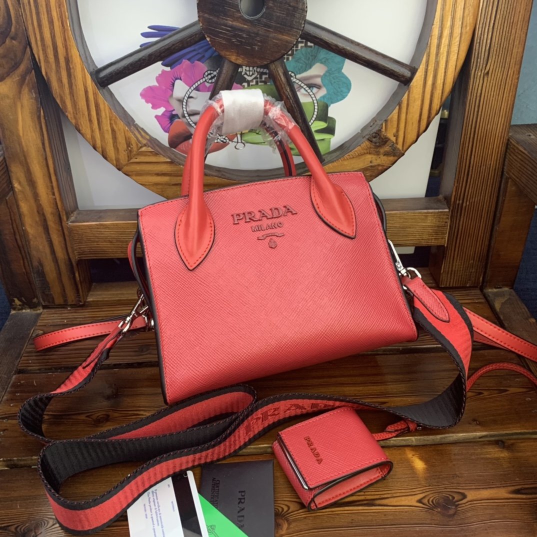 prada red sling bag