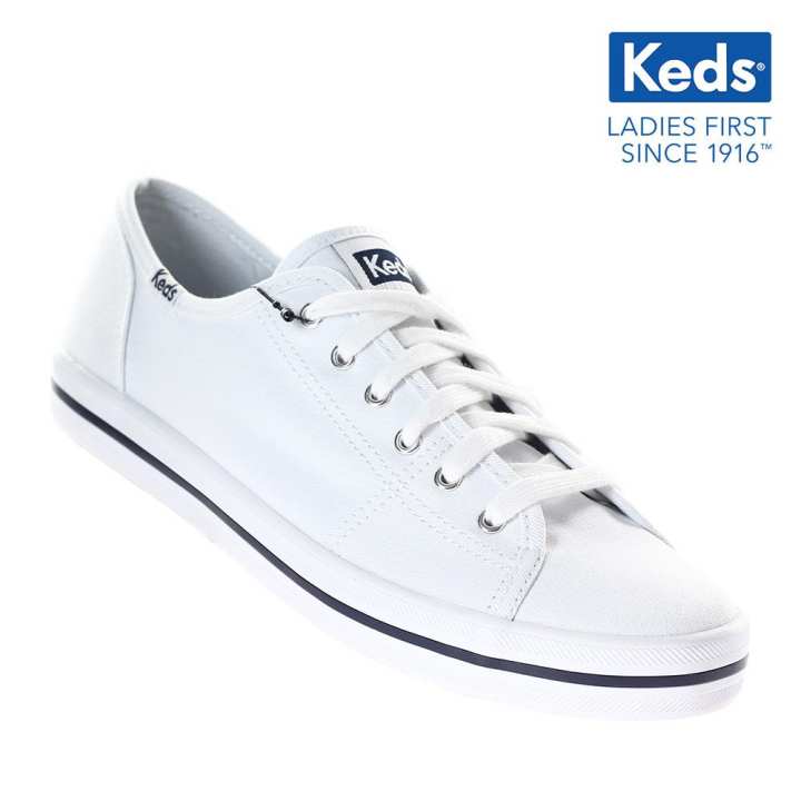 Keds Kickstart Canvas Laceup Sneakers (White) WF54682 Lazada PH