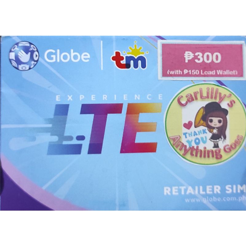 GLOBE RETAILER SIM PACK FOR ELOADING BUSINESS with P150 Load Wallet ...