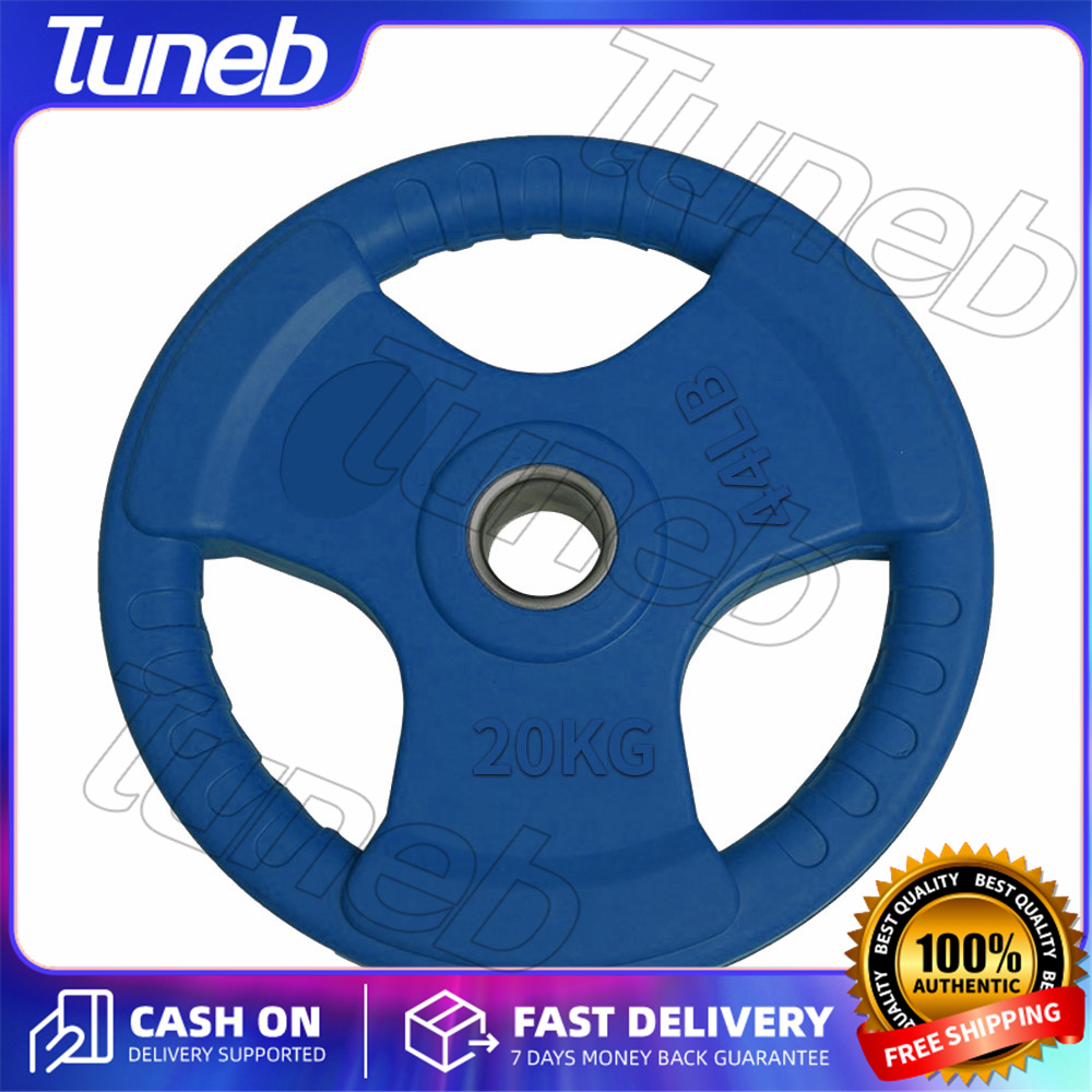 TUNEB Weight Plates 1pc 2.5kg25kg Olympic Rubber Barbell Plates 5cm