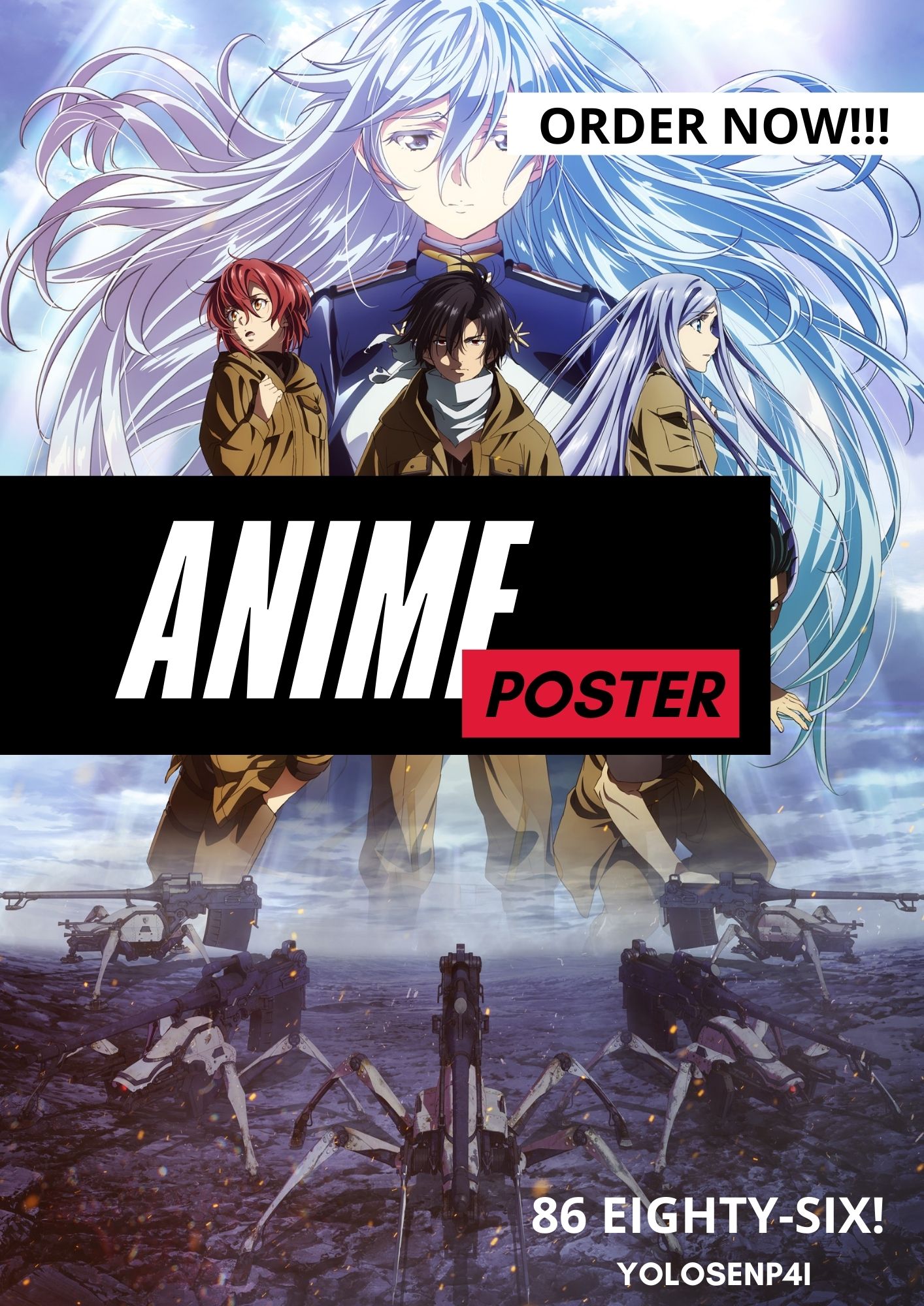 Amazon.com: 86 Eighty- Six Anime Fabric Wall Scroll Poster (16 x 23) Inches  [A] 86 Eighty-Six -2: Posters & Prints