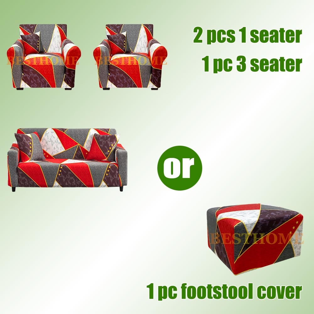 PT'AON 3 Pcs Sofa Cover Set 2 Single and 3 Seater 3 in 1 Sofa Cover Set Clara Sofa Covers