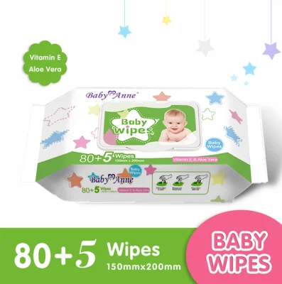 Baby Anne Wipes 1 Pack by 80 + 5 Sheets
