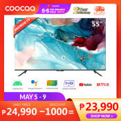 COOCAA 55" 4K Android TV with Slim Frameless Design
