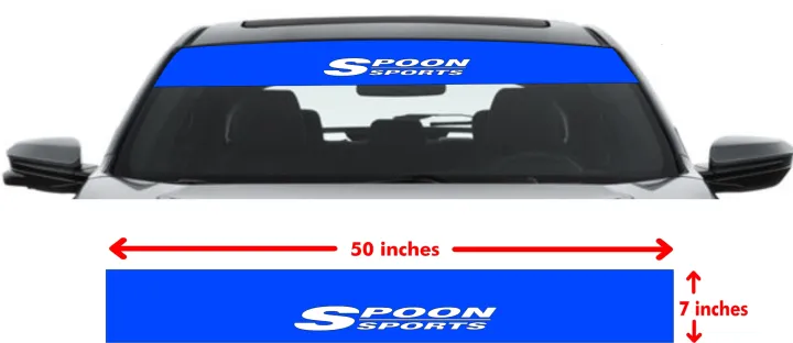 Spoon Sport Car Windshield Sticker Machine Cut Vinyl Sticker Lazada Ph