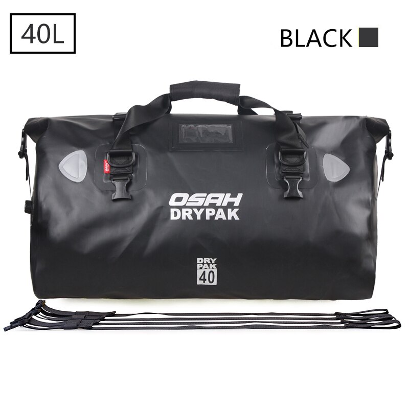 IRON JIA'S Motorcycle Waterproof Reflective Tail Dry Bag Gray 40L*