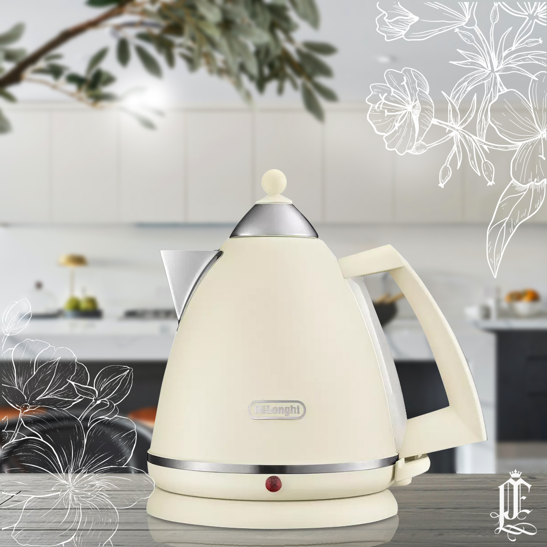 De'Longhi Argento Flora Electric Kettle Cream Lazada PH