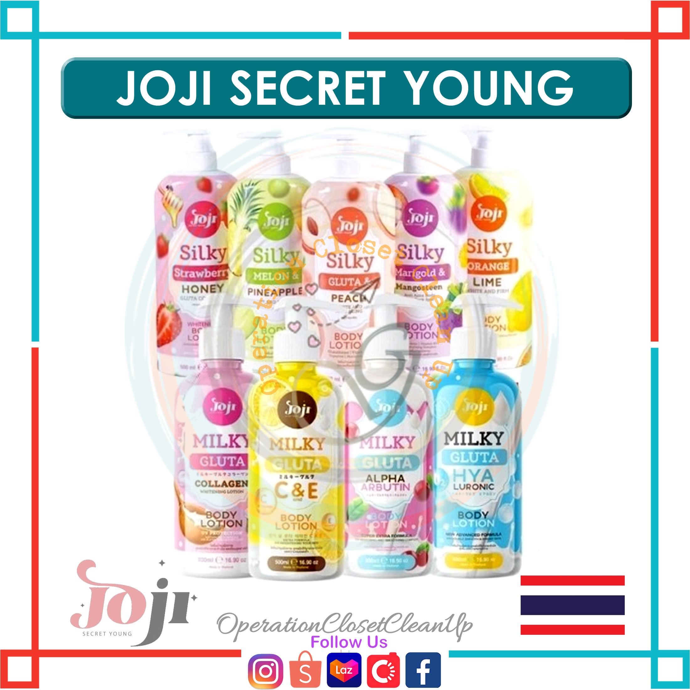 Joji Secret Young Milky or Silky Body Lotion, 500ml