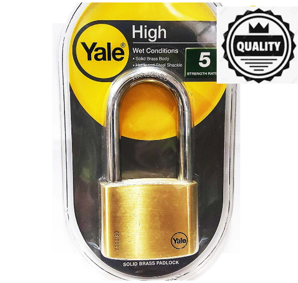 Yale Y221/61/130/1 Y221 61mm Weatherproof Steel Padlock Closed Shielded Shackle 