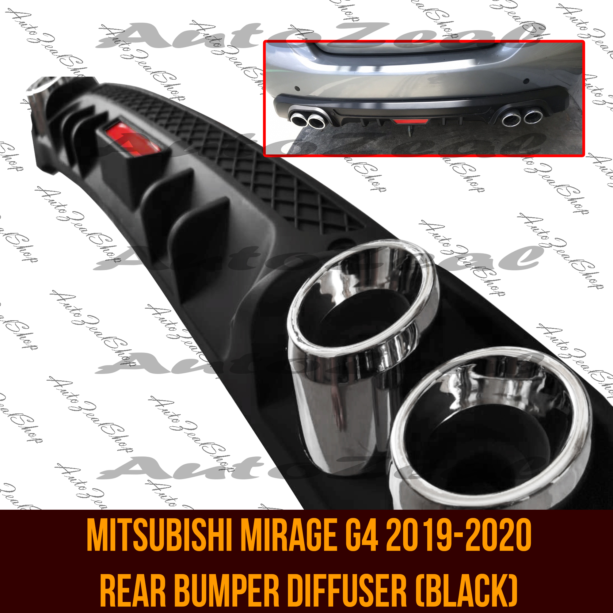 Mitsubishi Mirage G4 2019-2020 Rear Bumper Diffuser (Black) | Lazada PH