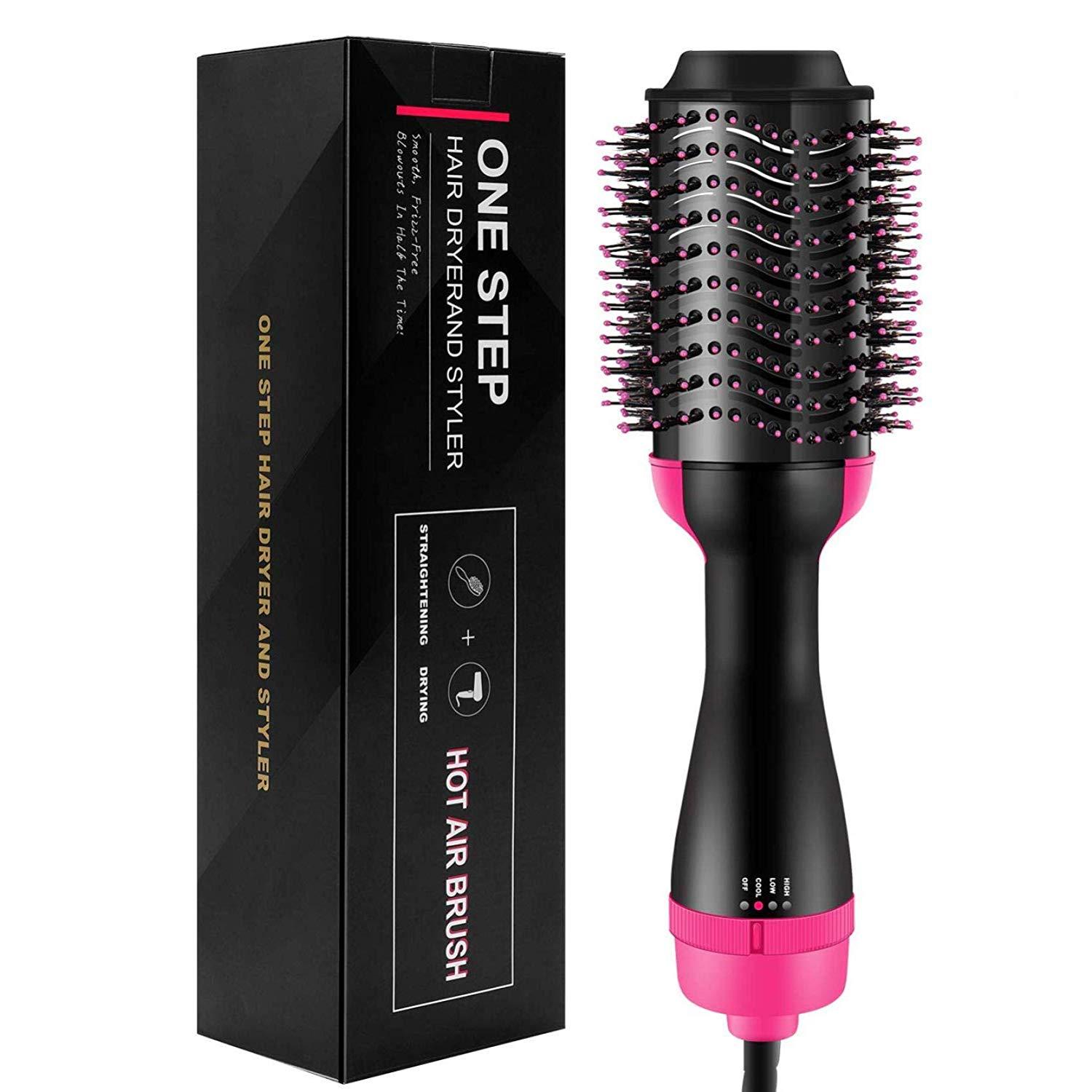 hair straightener curler brush