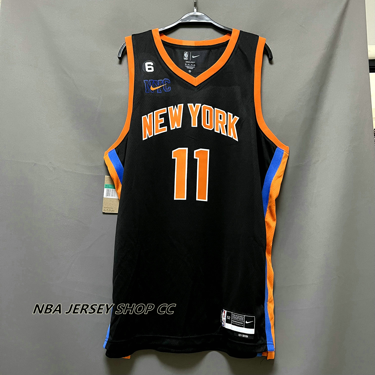 New York Knicks Jalen Brunson #11 Nike Black 2022/23 Swingman Jersey - City  Edition