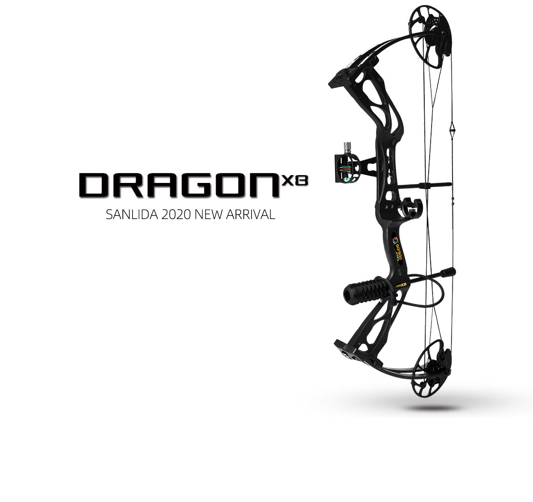 Sanlida Dragon 8 Carbon Hunting Arrows 24-Pack 360 Spine With Dragon X9 Stabilizer - Pure Carbon Archery Set