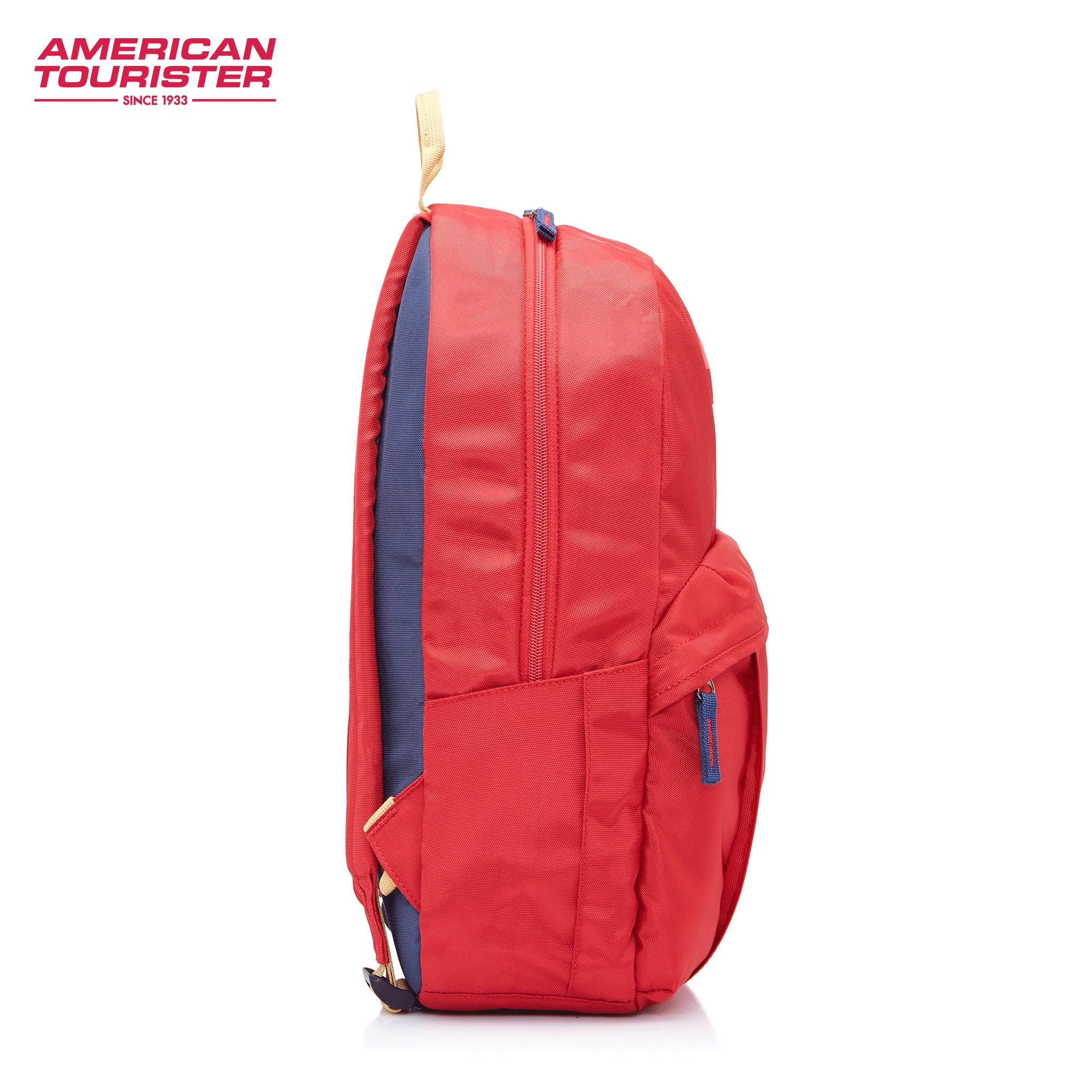 red american tourister backpack