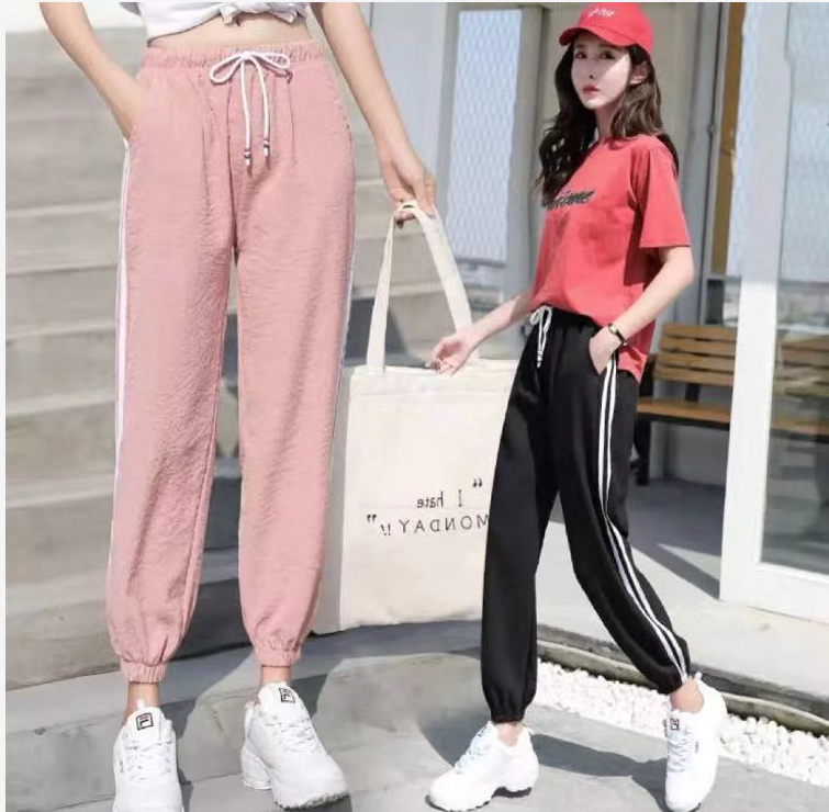 NY Makapal tela Korean fashion girls lady women s jogger pants with 2  pockets cotton quality | Shopee Philippines