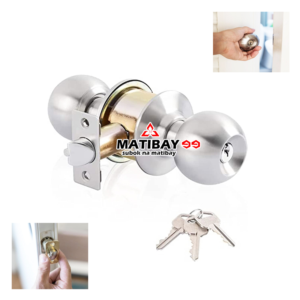 Matibay Round Door Lock door knob Set Stainless Lazada PH