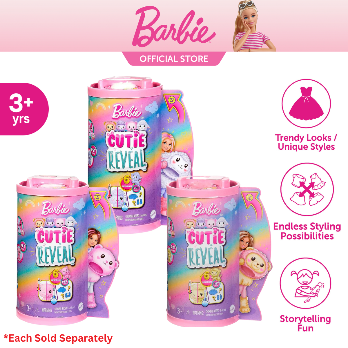 Barbie Cutie Reveal Costume-Themed Series Chelsea Small Doll