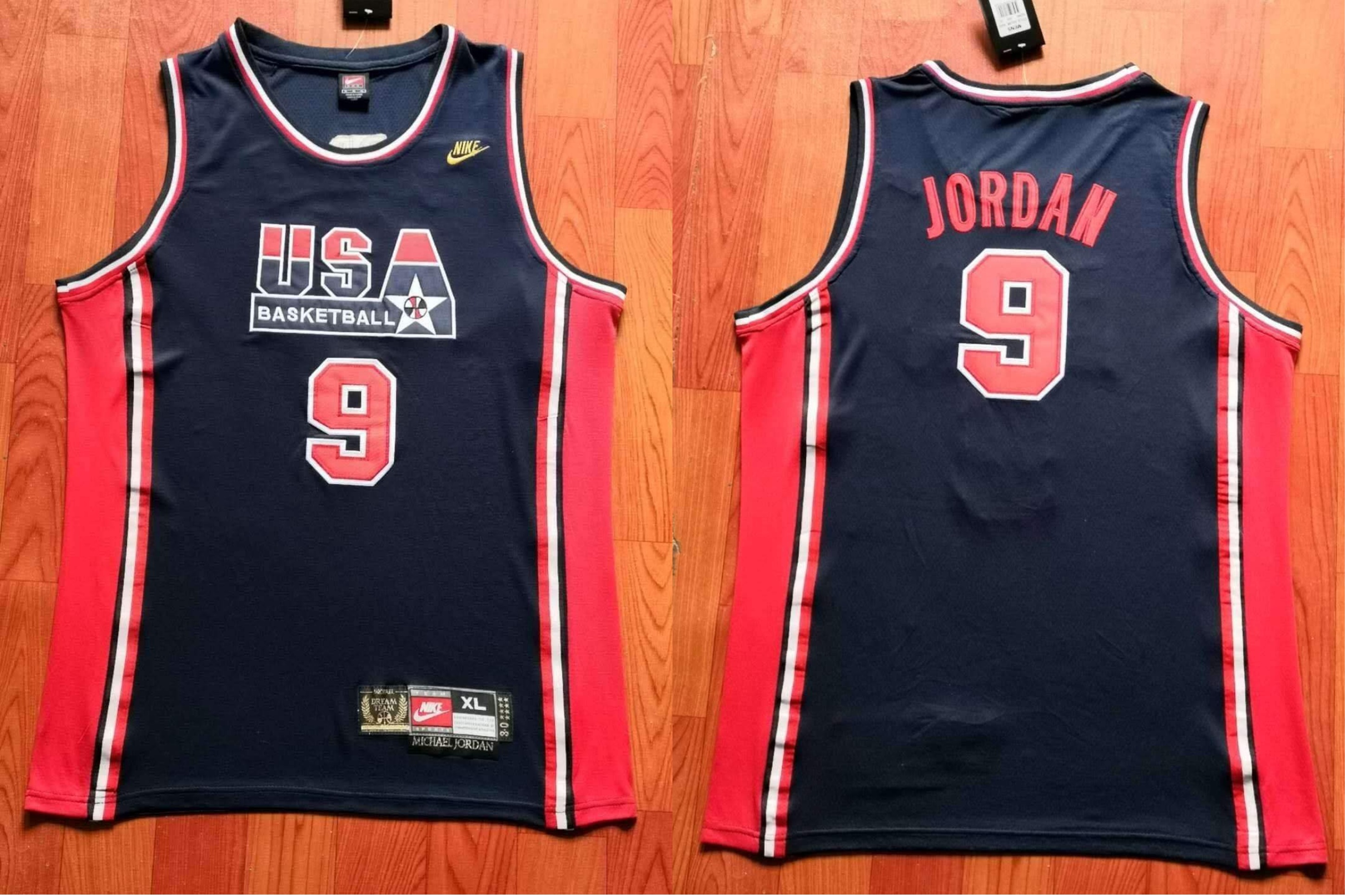 hjælpe Stramme Ungdom Michael Jordan Navy Blue 1992 USA Basketball Dream Team Jersey | Lazada PH