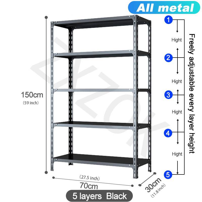 local-stock-5-layers-all-metal-shelf-angle-steel-rack-shelves