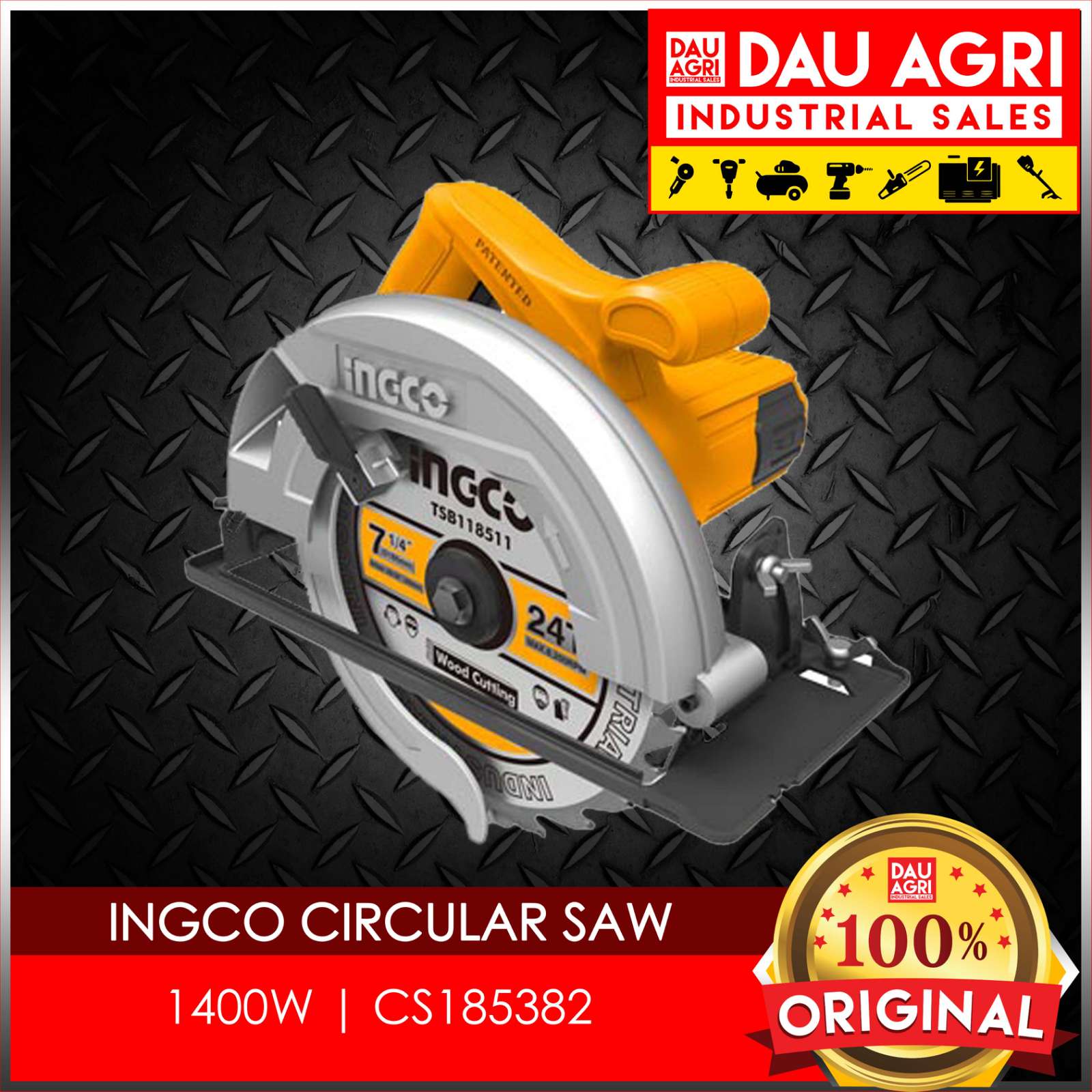 Ingco Circular Saw 1400w CS185382 Lazada PH