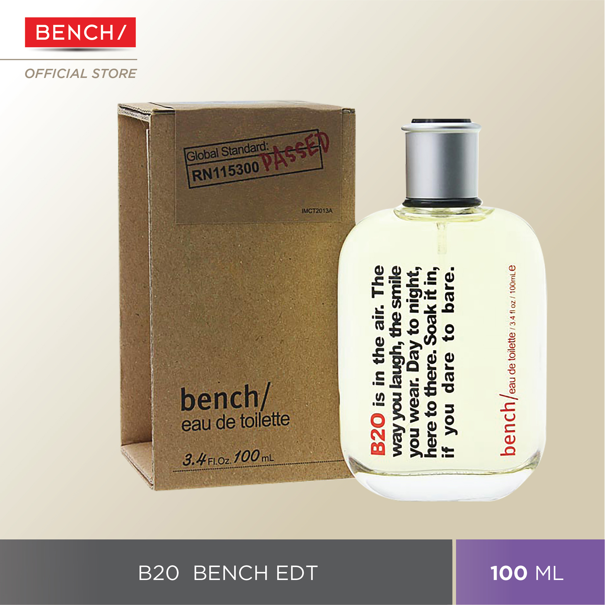 bench eau de toilette for him