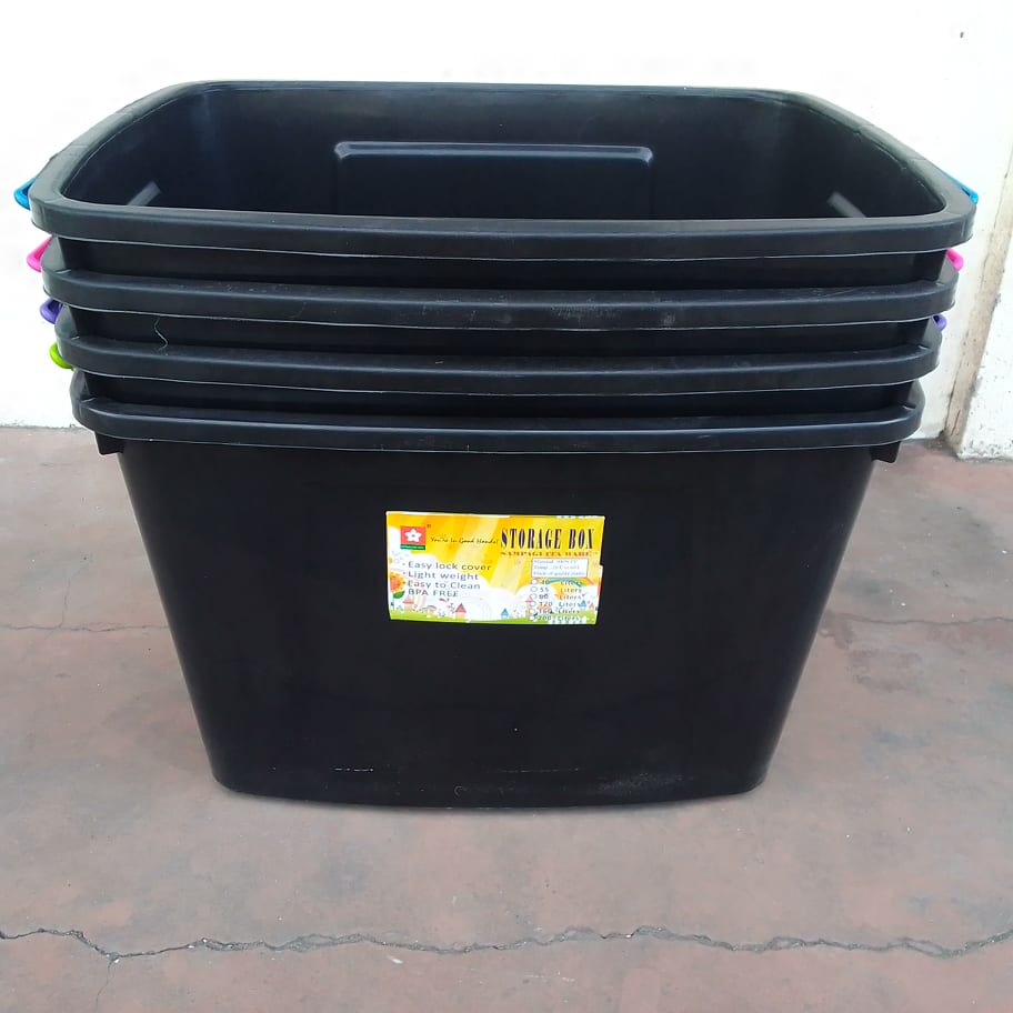 ღ120L SAMPAGUITA 839 STORAGE BOX WITH COVER and WHEELS LARGE SIZE